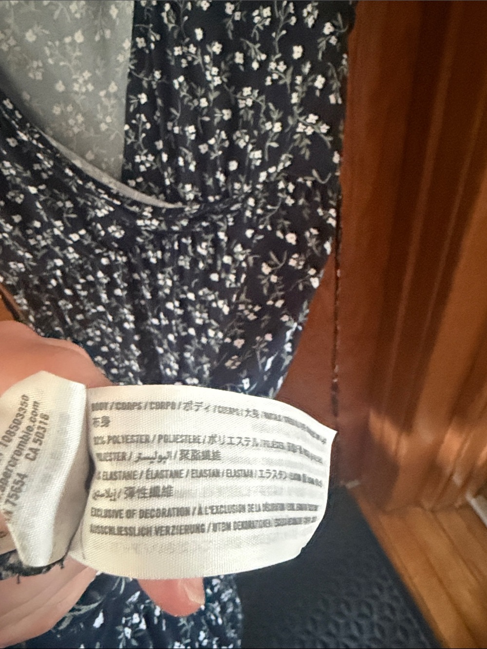 Hollister Navy Floral Wrap-Style Short Sleeve Mini Dress with Side Tie Medium - Picture 4 of 8